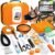 Pet First Aid Kit for Dogs – Pet Emergency Kit for Camping Hiking Traveling Hunting and Sports (Orange)