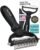 Maxpower Planet Hair Brush – Double Sided Shedding, Dematting Undercoat Rake for Dogs and Cats, Extra Wide Dog Grooming Brush, Reduce Shedding by 95%, Black