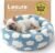 LE SURE Shown on TV Jacquard Donut Dog Beds Medium Sized Dog,Blue 30x30x8in