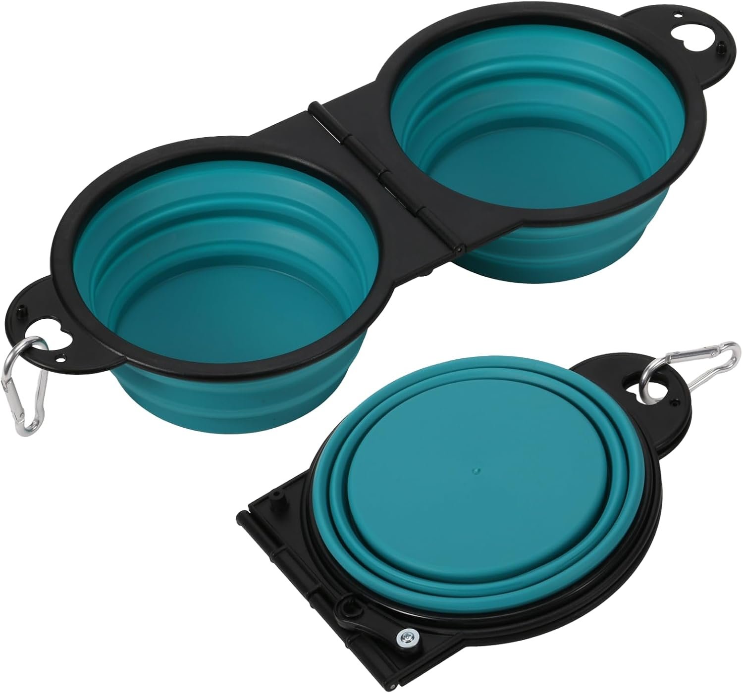 Collapsible Dog Bowls, Small Portable Travel Dog Bowls(Dark Green)