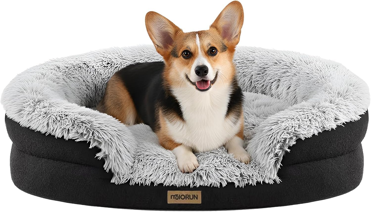 Miorun Fluffy Orthopedic Dog Beds Large Sized Dog, 36″ Bolster Sofa Bed