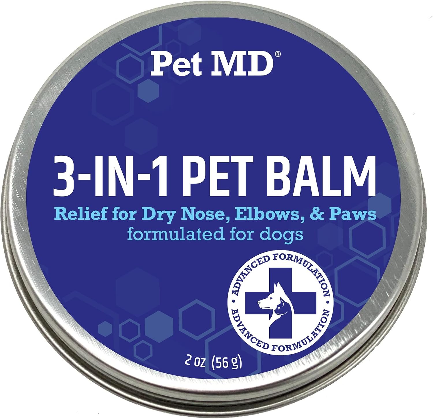 Pet MD Dog Paw Balm – 3-in-1 Paw, Elbow, & Nose Balm for Dogs – 2oz