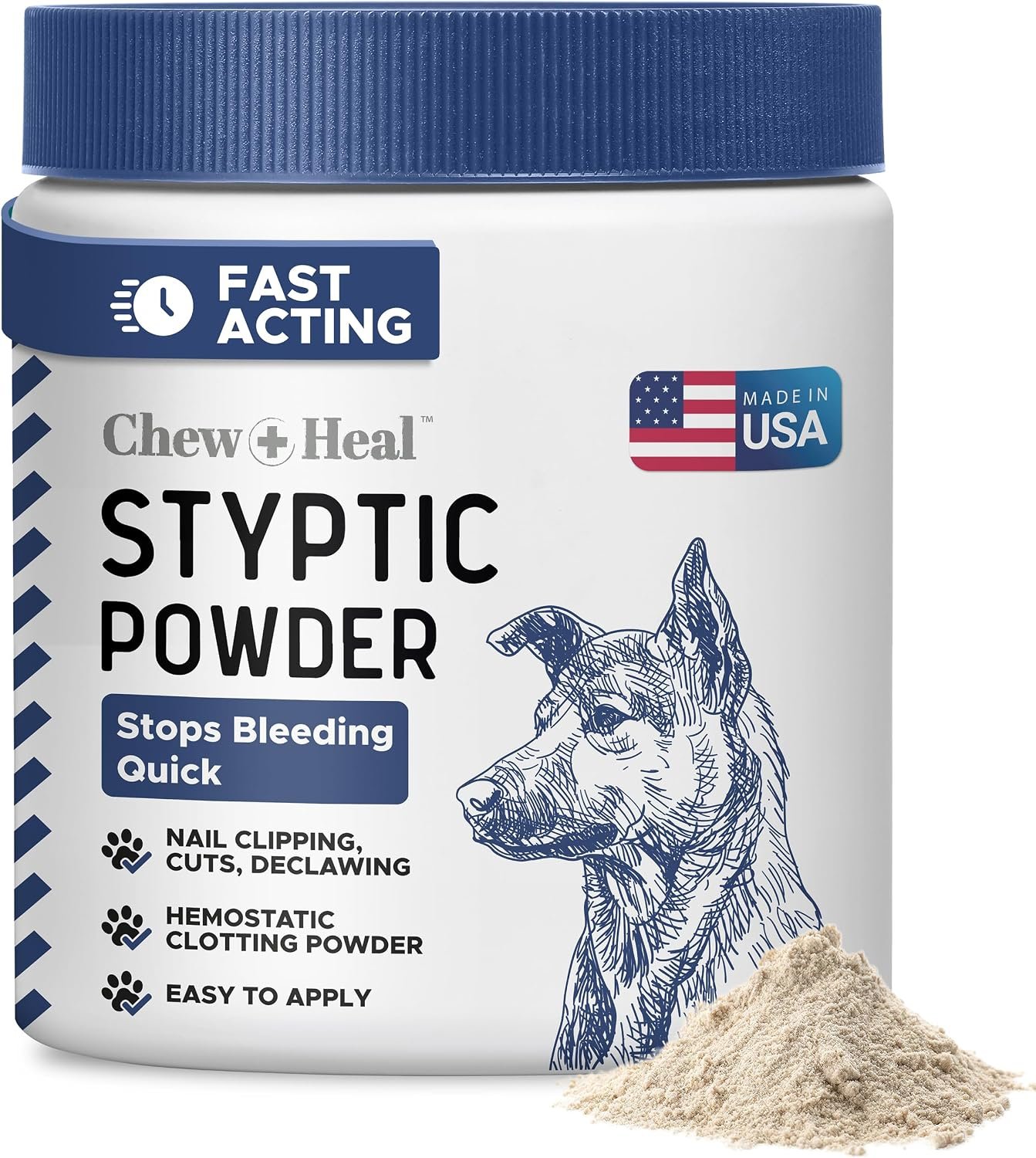 Styptic Powder for Dogs & Cats – Quick Stop Bleeding – 1.5 oz