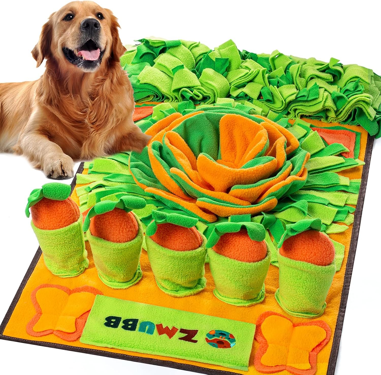 Pet Snuffle Mat for Dogs Sniff Mat Nosework Feeding Mat Slow Feeder Interactive Dog Puzzle Toys for Training and Stress Relief Encourages Natural Foraging Skills (31”x19”)