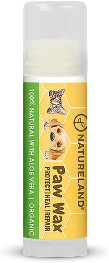 Natureland Organic Paw Wax for Dogs and Cats, Outdoor Paw Pad Protection