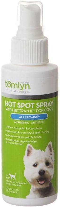 TOMLYN Allercaine Hot Spot Spray for Dogs, 4oz