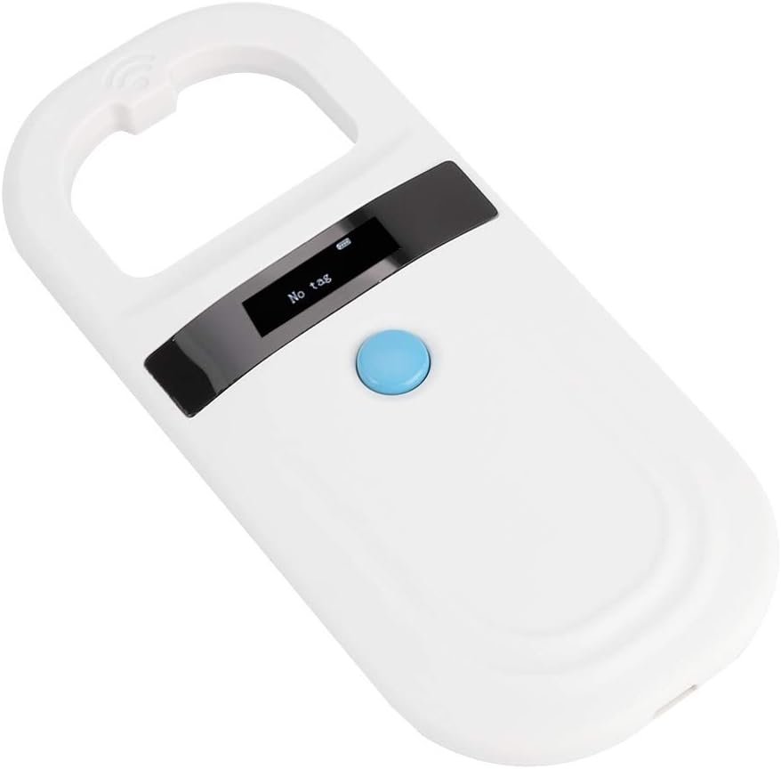 Pet Microchip Reader RFID 134.2Khz, Pet ID Microchip Scanner with 0.91 Inch High Brightness OLED Display and Rechargable by Type-C for Animal Tracking