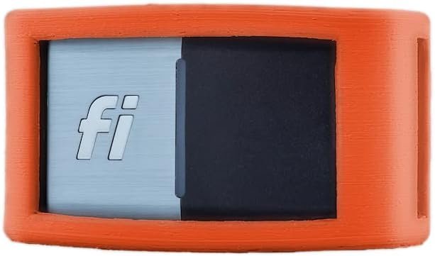 Fi Fastener Flex for Fi Series 2 Smart Dog Collar Beacon GPS Dog Tracker – Version 2, Smaller and More Flexible (Orange) (Fi GPS Tracker and Collar Not Included)