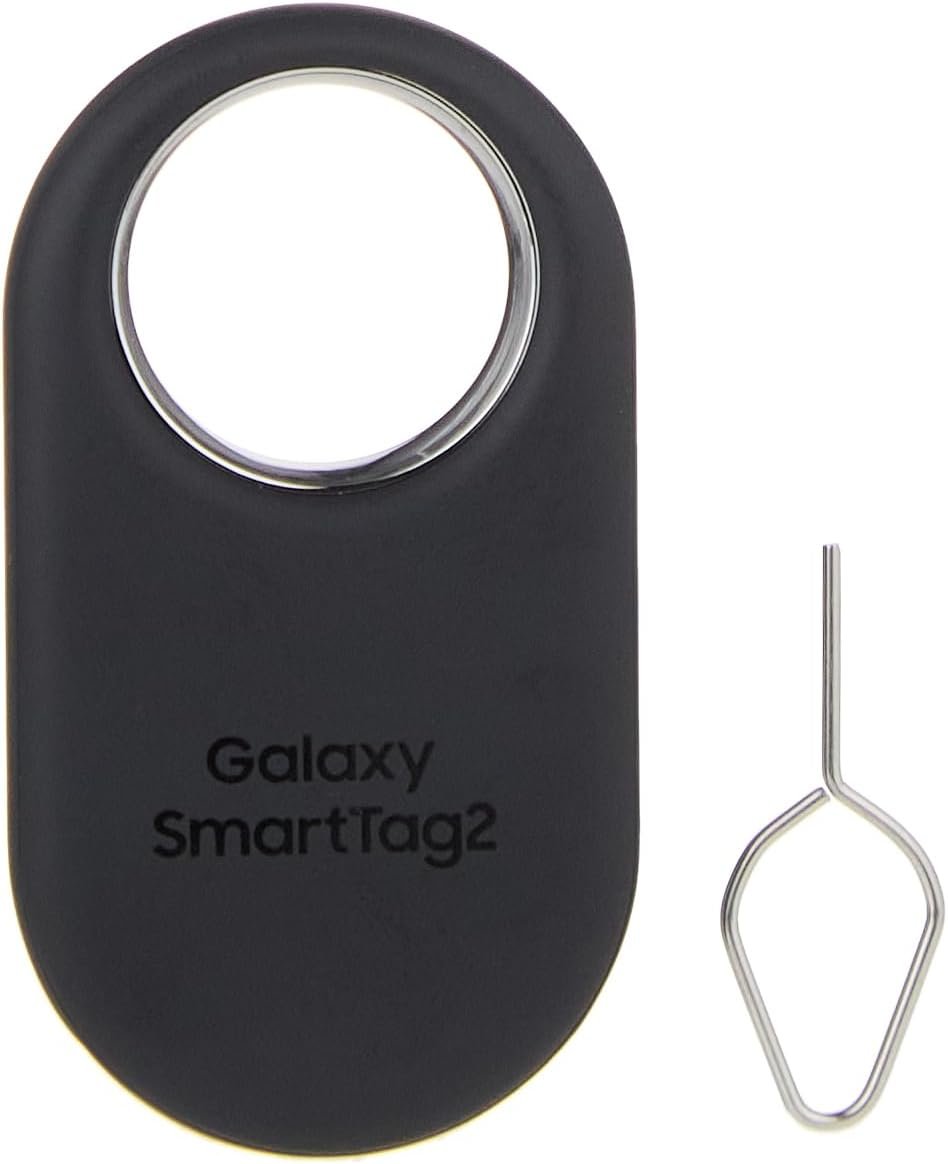 Samsung SmartTag2 (2023) Bluetooth + UWB, IP67 Water and Dust Resistant, Findable via App, 1.5 Year Battery Life – Black (International Version)