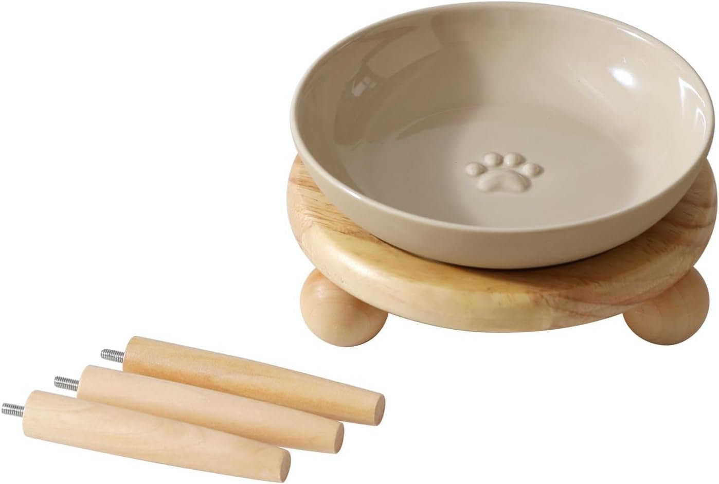 Havniva Elevated Cat Bowls, Cat Food and Water Bowl Set, Ceramic Cat Bowl