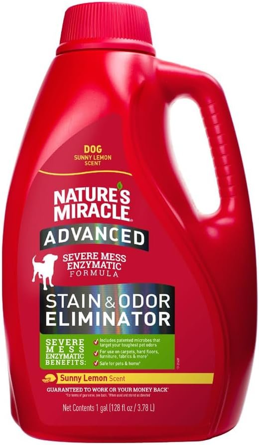 Nature’s Miracle Advanced Dog Stain & Odor Eliminator, Severe Mess, 1 gal