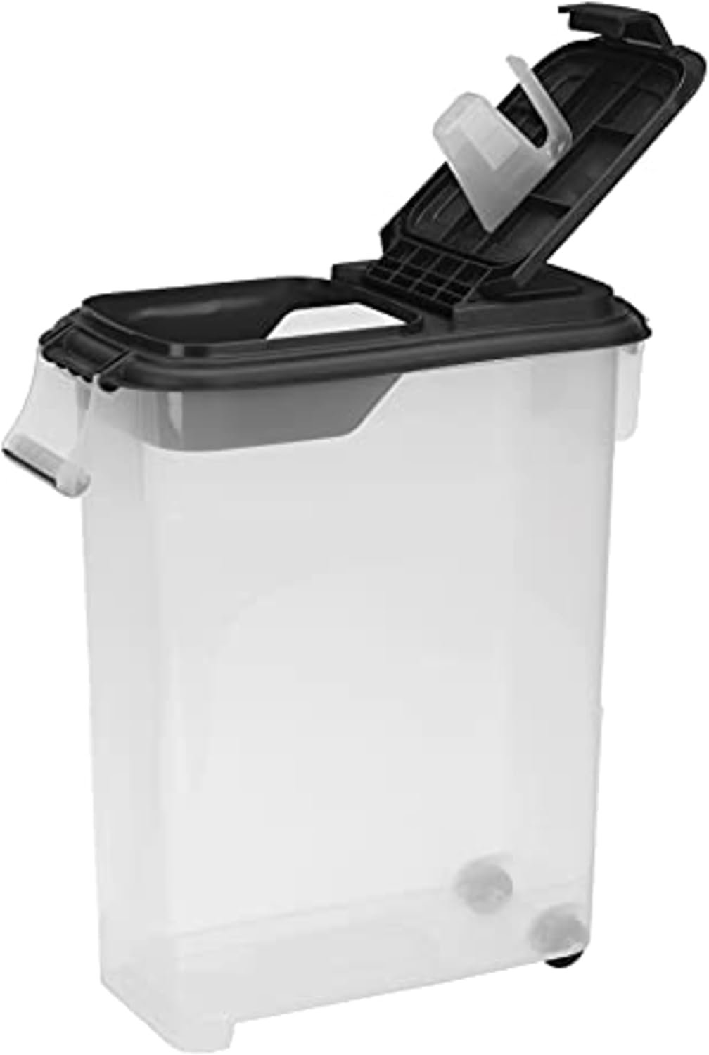 Buddeez Airtight Rolling Pet Food Storage Container, 50 Quart, with Scoop