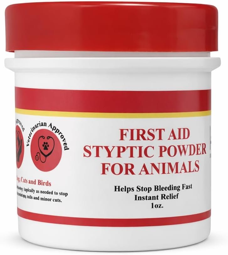 G.B.S Styptic Powder for Dogs, Cats, and Birds (1 oz) – Fast-Acting Blood Stop Powder for Pets & Animals – Quick Stop Bleeding Powder for Nail Clipping, Cuts & Grooming