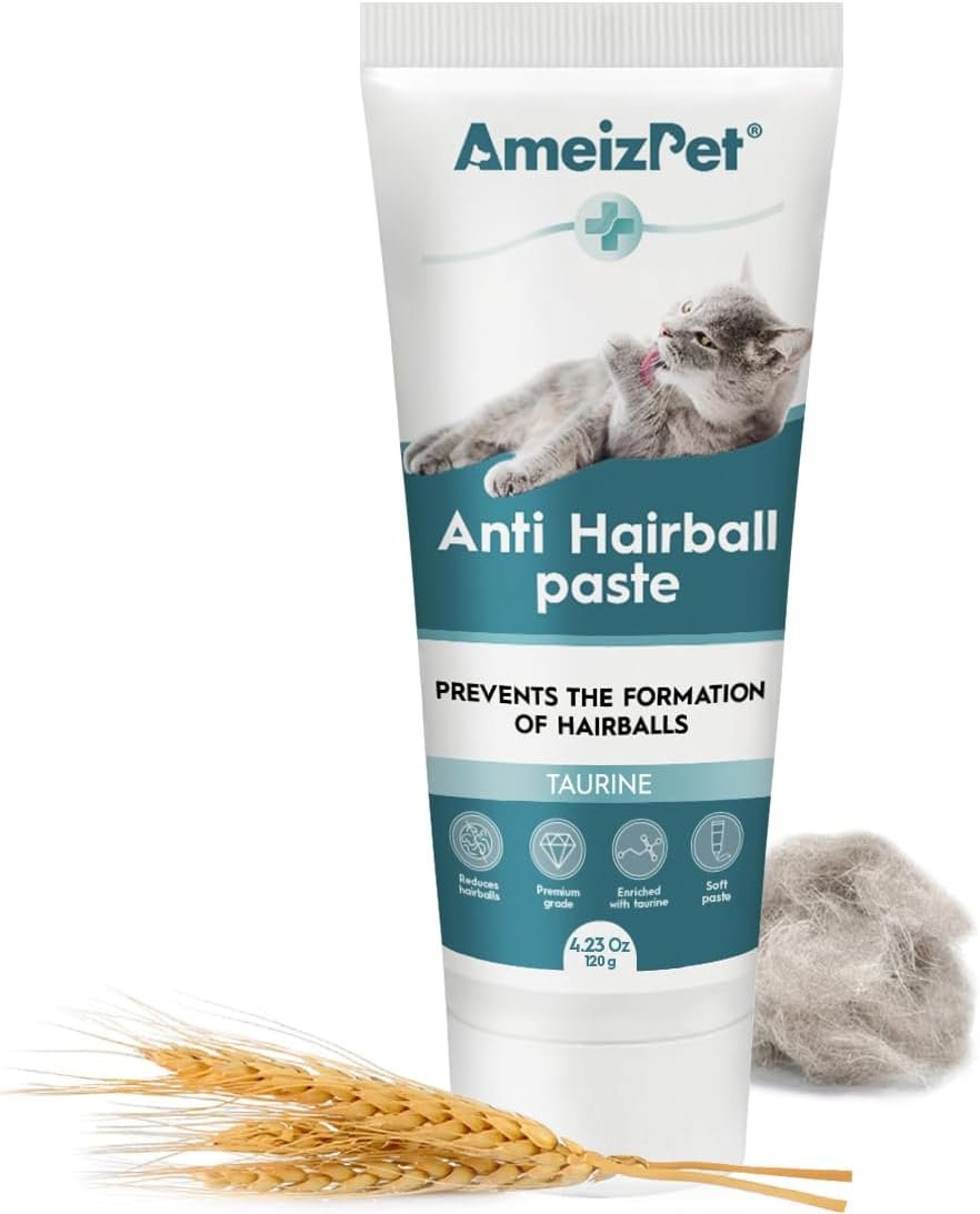 AmeizPet Hairball Remedy for Cats, Beef Flavour, 4.23 Oz (120g)