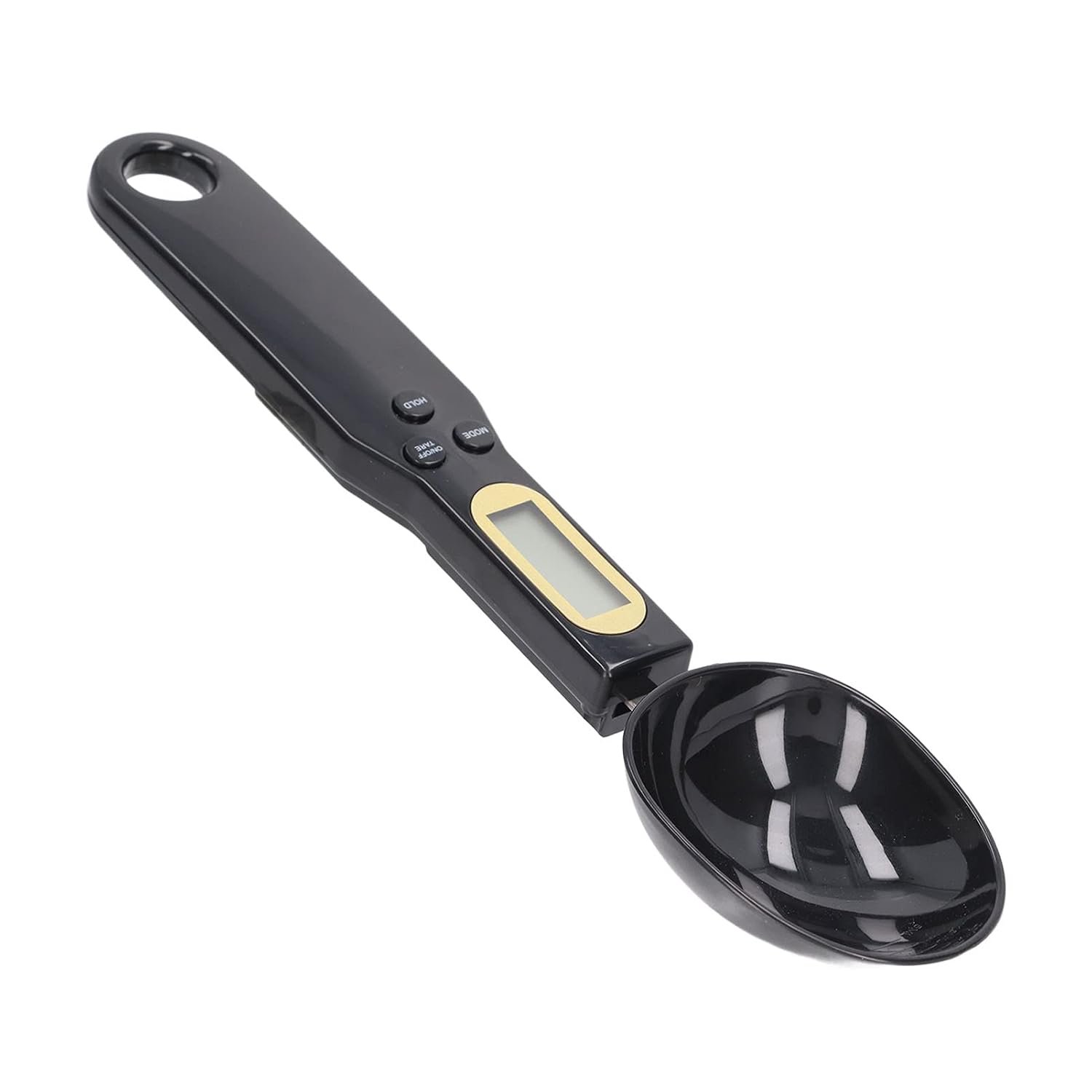 Digital Black Food Scale Spoon with Electronic Screen for Kitchen, Large Capacity Weighing Spoon Scale for Ingredients Measurement, ABS Material