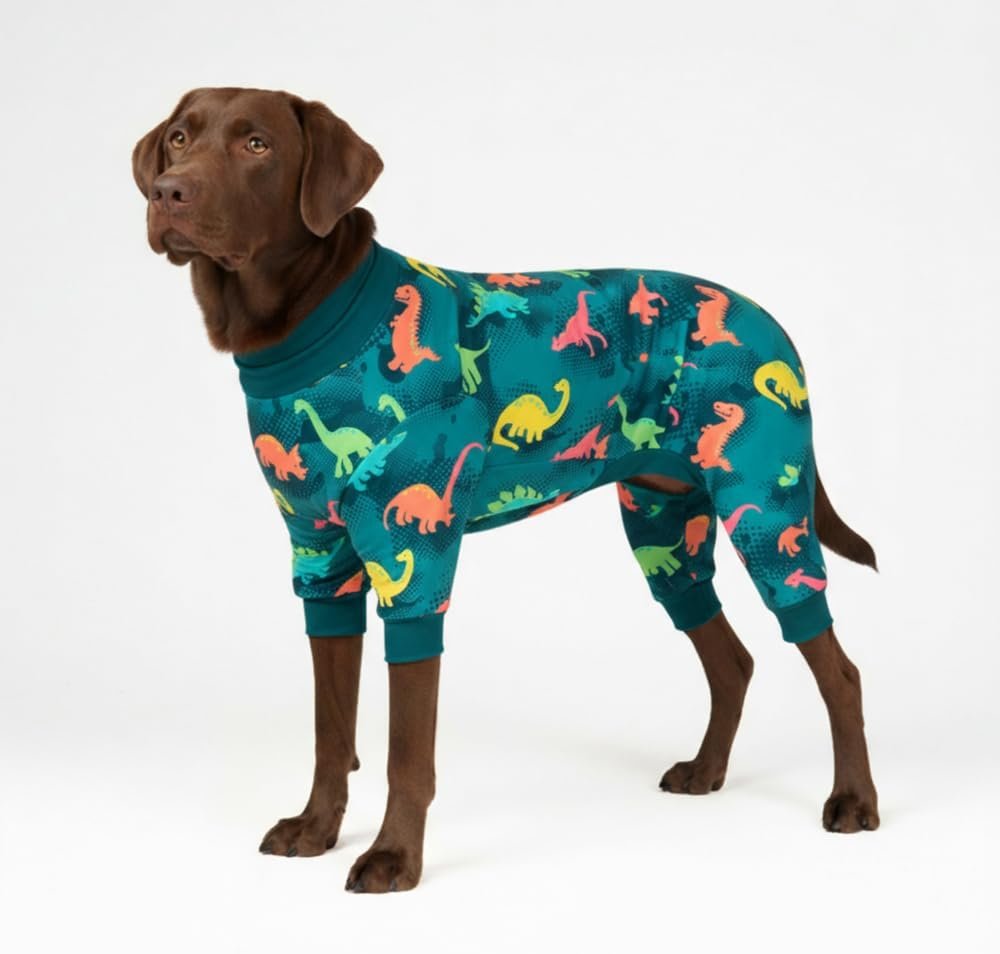 Spark Paws Dog Pajamas – Stretch Onesie Recovery Full Leg Surgery Suit PJS