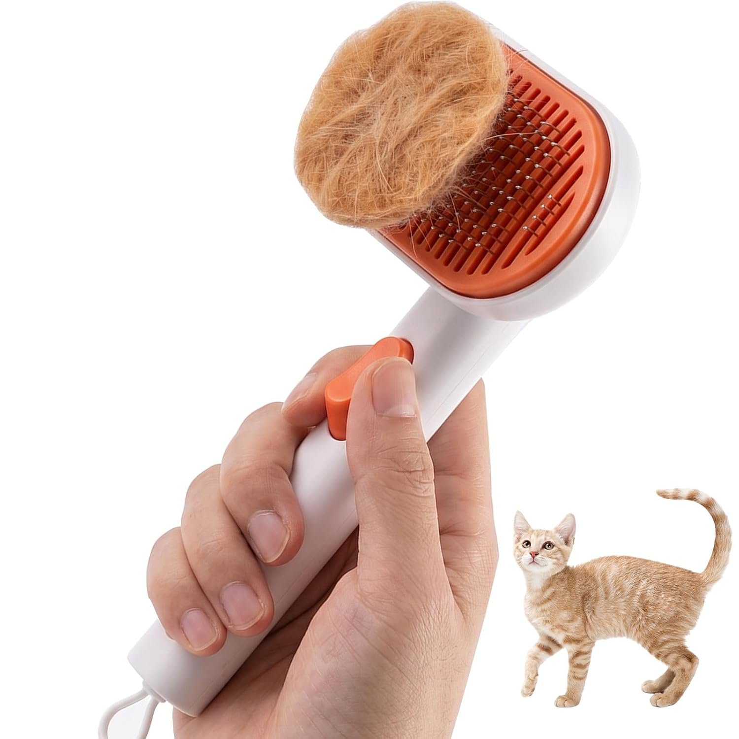 Self Cleaning Slicker Brush – High-Density Pet Grooming Comb for Hair Removal & Deshedding, Fine Teeth for Long & Short Hair, Daily Massage Grooming Tool