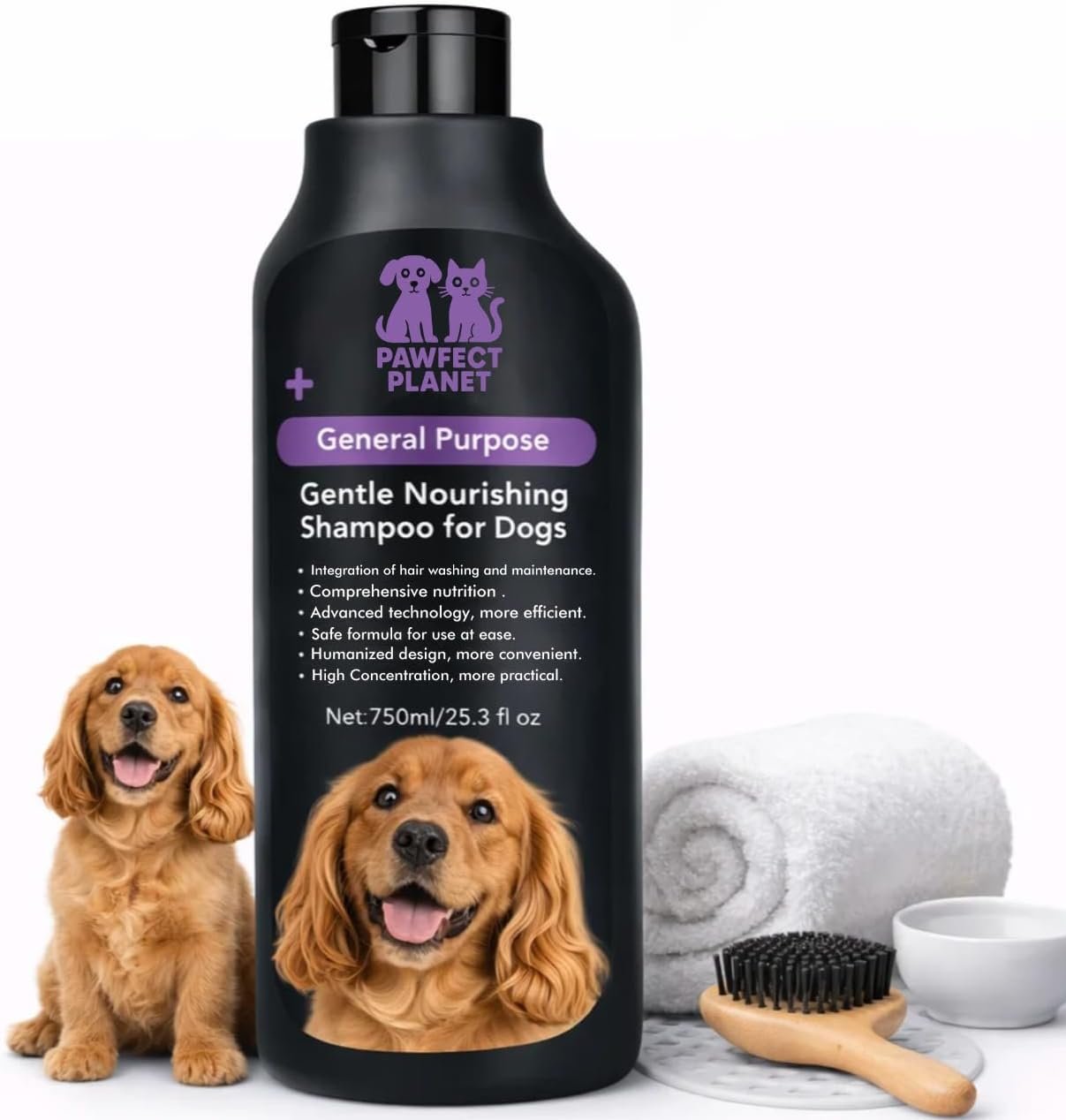 Dog Shampoo Oatmeal Aloe Vera – Gentle Nourishing Formula for Itchy Skin Relief – Natural Puppy Shampoo for Sensitive Skin Allergies – pH Balanced Pet Wash All Breeds 750ml