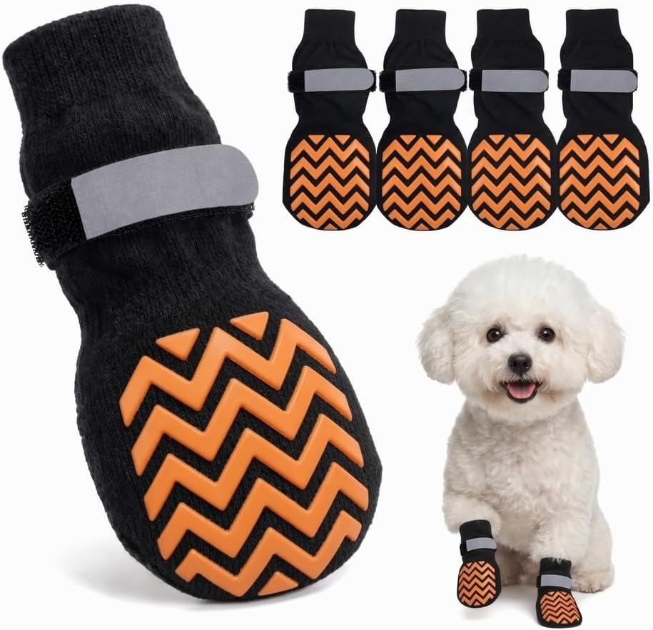RYNVALE Dog Traction Socks to Prevent Licking and Slipping for Senior Dogs
