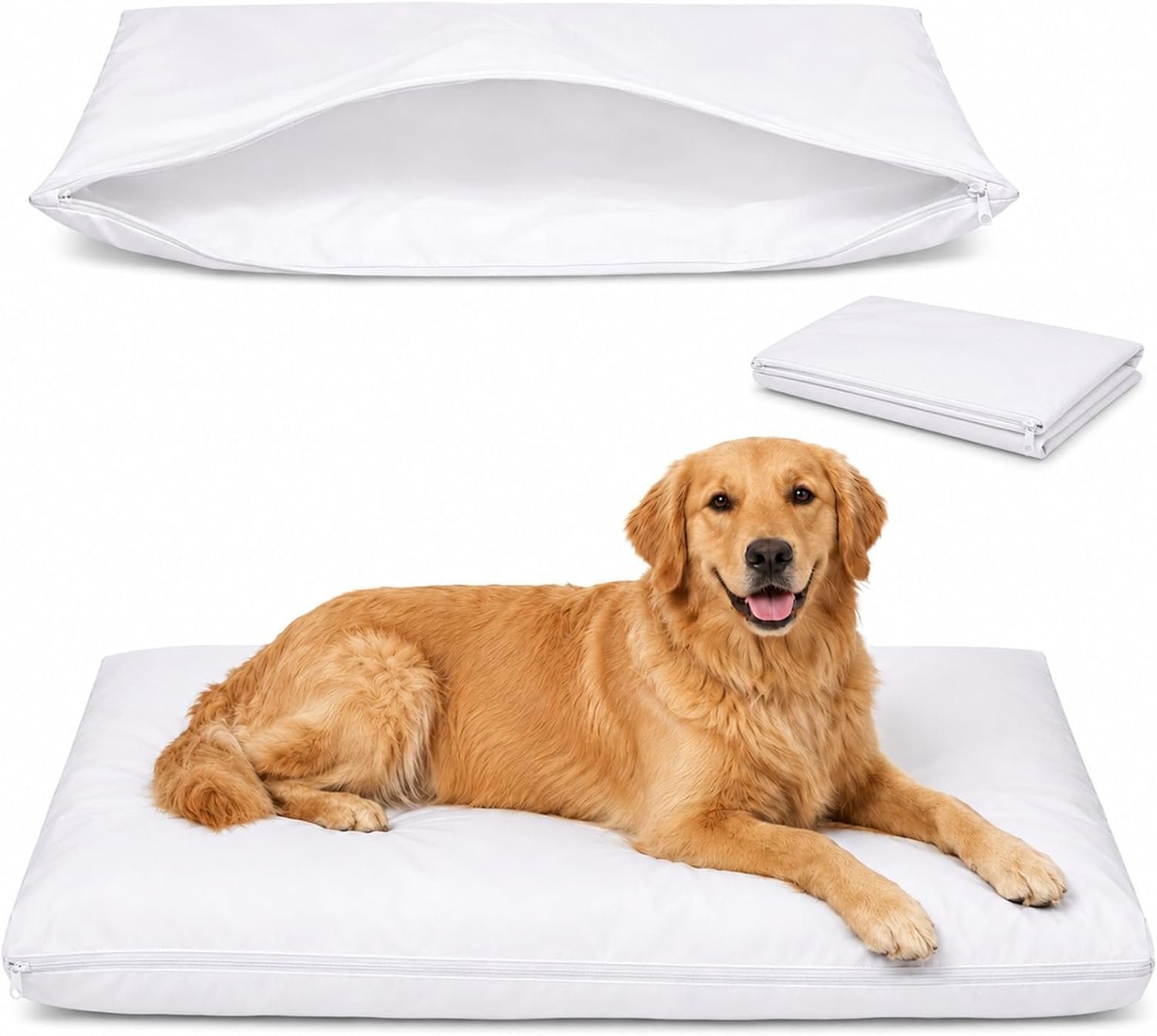 Waterproof Dog Bed Liner Only, Washable Replacement Inner Cover with Zipper, Water Resistant Dog Crate Bed Protector, Fits 36 Inch Dog Bed 35″x 22″
