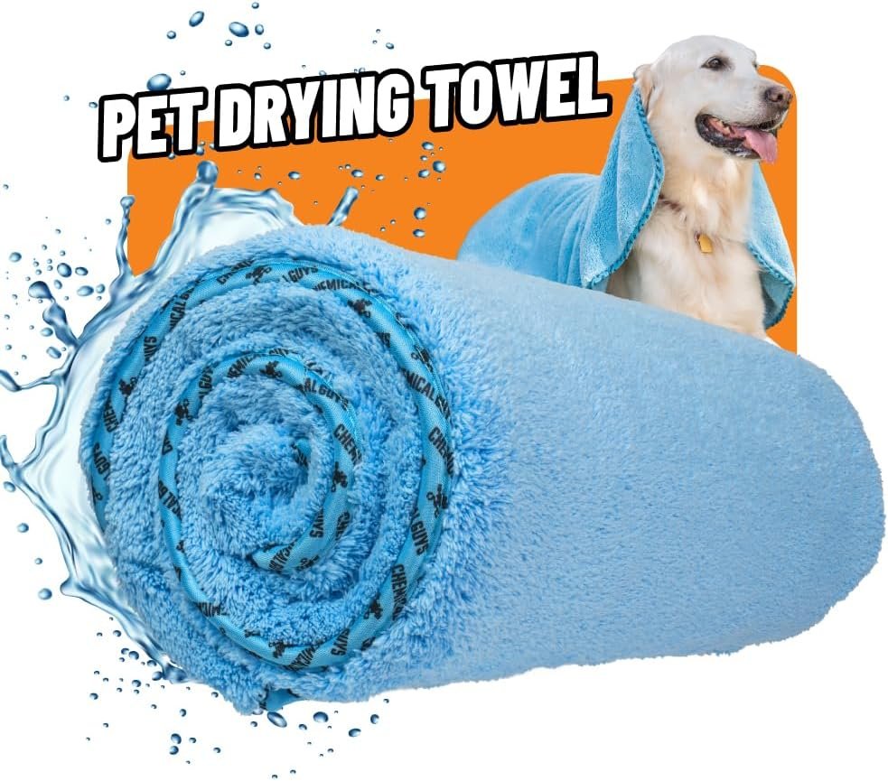 Chemical Guys, Furrocious Super Absorbent Pet Drying Towel, Blue, 25 x 36