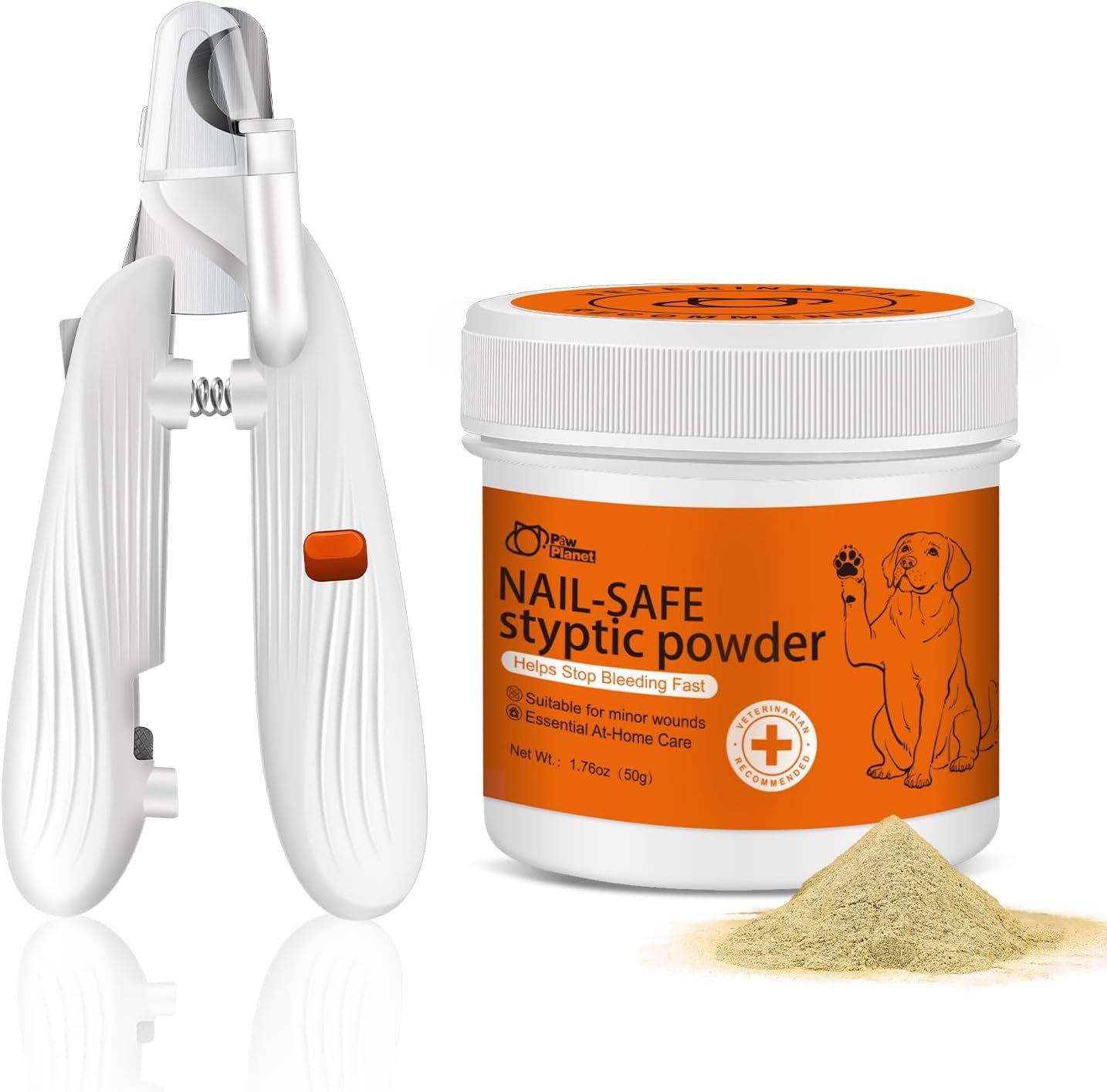 PAW PLANET Styptic Powder for Dogs & Cats with Nail Clipper Kit, 1.76 oz