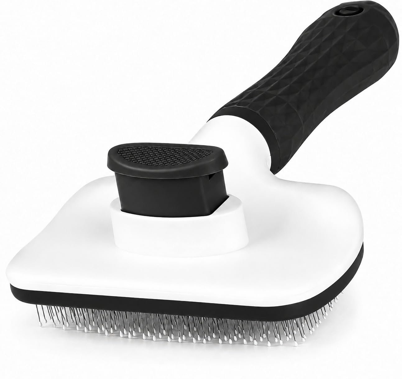 Self-Cleaning Slicker Brush, Dog Cat Bunny Pet Grooming Shedding Brush, Easy to Remove Loose Undercoat, Pet Massaging Tool Suitable for Pets with Long or Short Hair (Black)