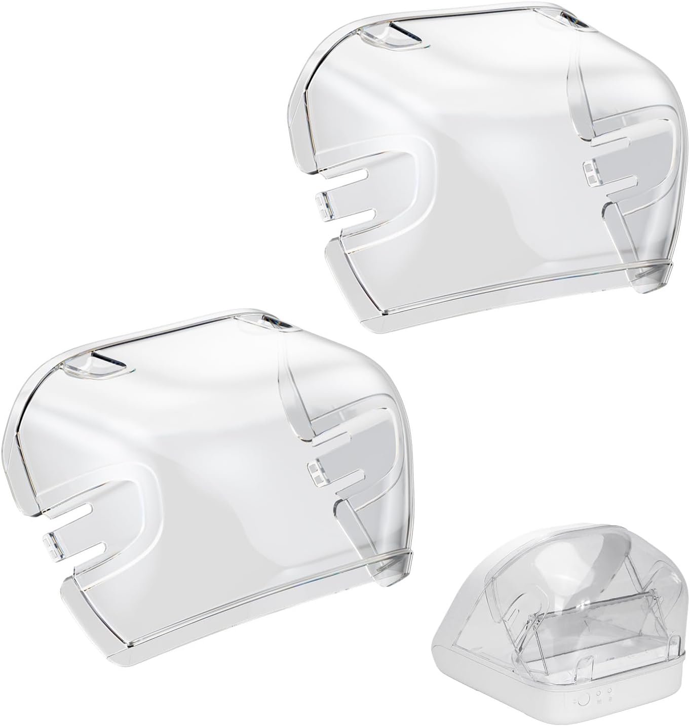 Rear Cover for Automatic Microchip Cat Feeder, Replacement Pet Feeder Cover with Anti-Theft Food Guard, Prevent Stubborn Pets from Accessing Food from Back, Dust Proof & Easy Installation (2 Pack)