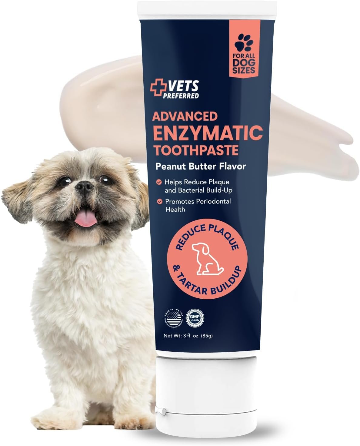 Enzymatic Dog Toothpaste for Teeth Cleaning & Dental Care, 3 oz