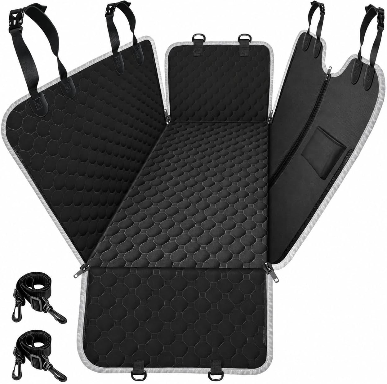 Mancro Dog Car Seat Cover for Back Seat, Waterproof Dog Hammock for Car