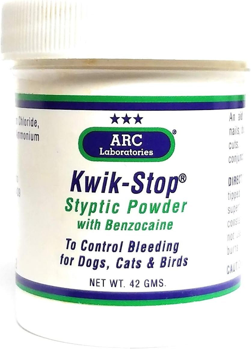 ARC Laboratories Kwik-Stop Styptic Powder for Dogs, Cats and Birds (42-gm container) by Arc International