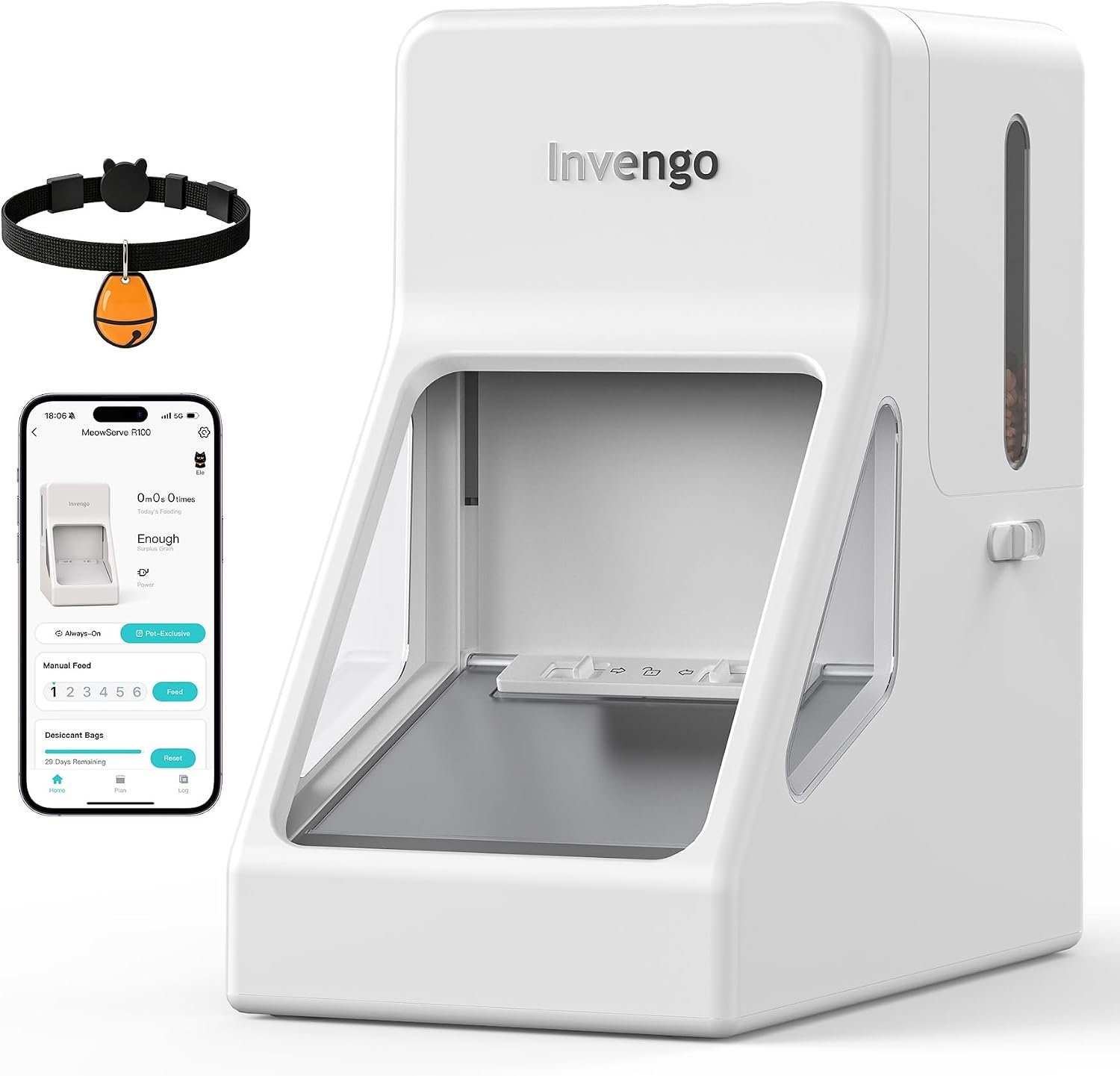 Invengo RFID Automatic Cat Feeder, Microchip & RFID Tag Compatible