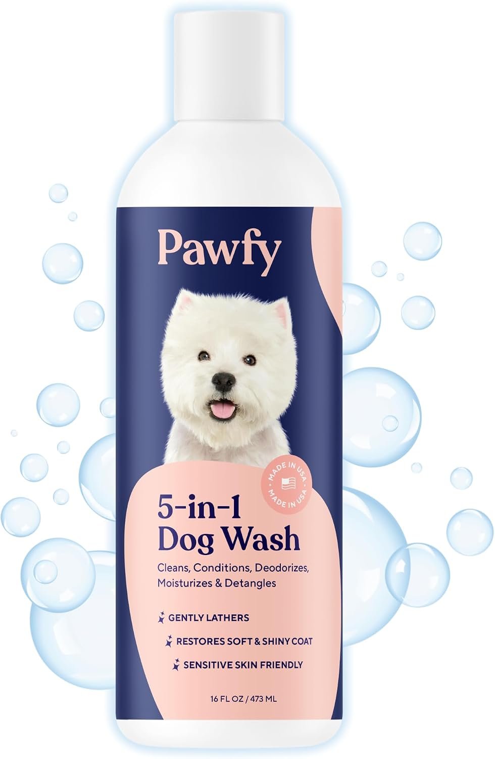 Pawfy 5 in 1 Dog Shampoo and Conditioner for Itchy Skin (Oatmeal & Aloe)