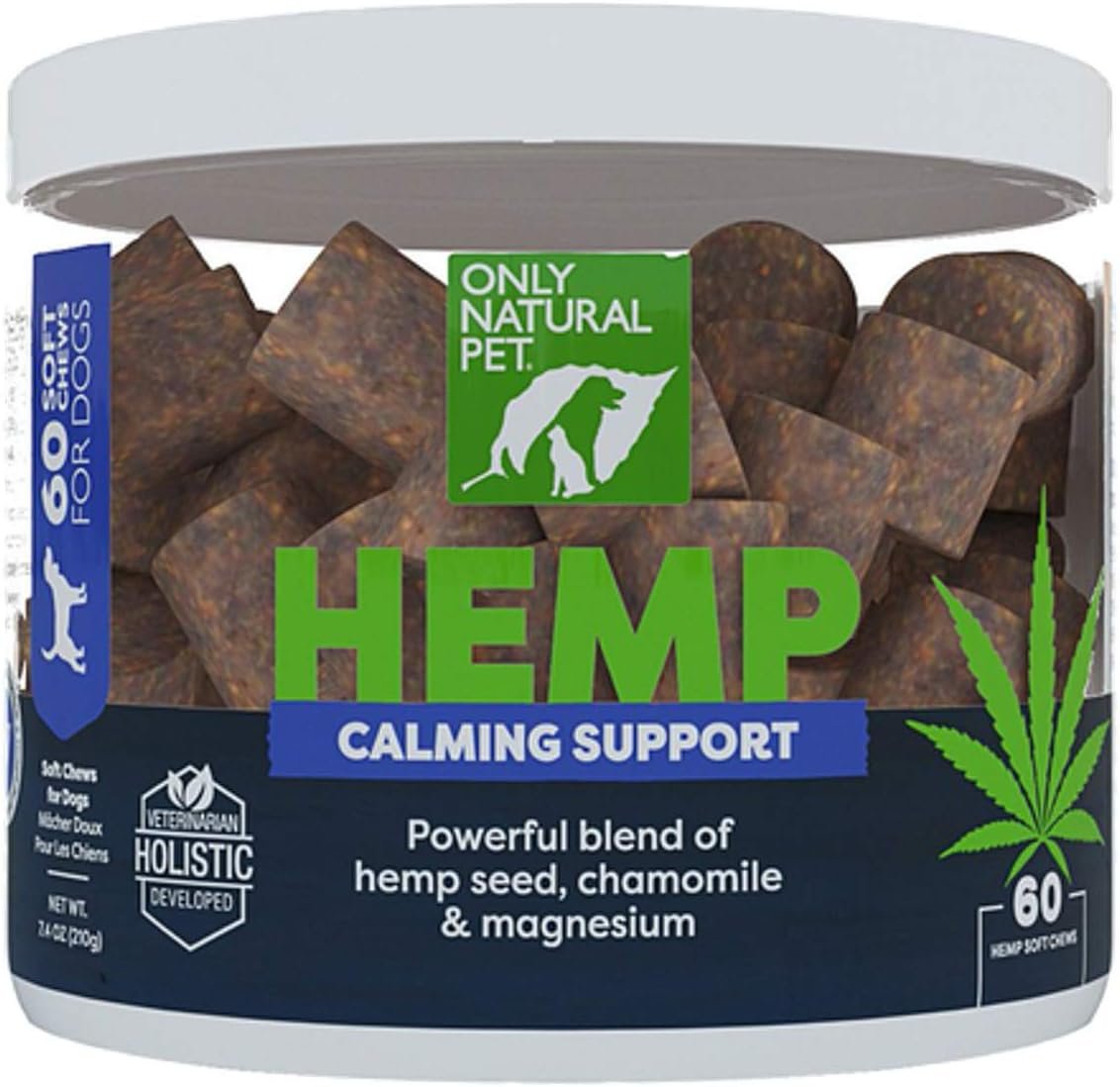 Only Natural Pet – Natural Hemp Calming Soft Chews for Dogs – 60 Ct