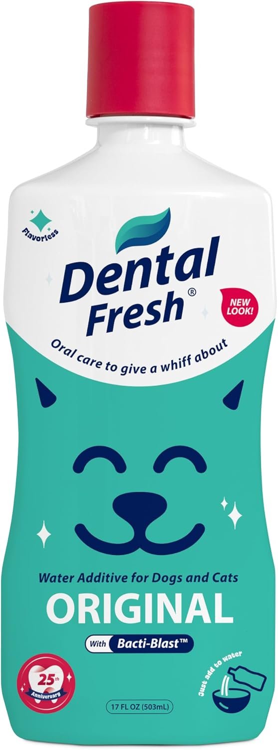 Dental Fresh Water Additive for Dogs & Cats, Flavorless, 17 fl oz