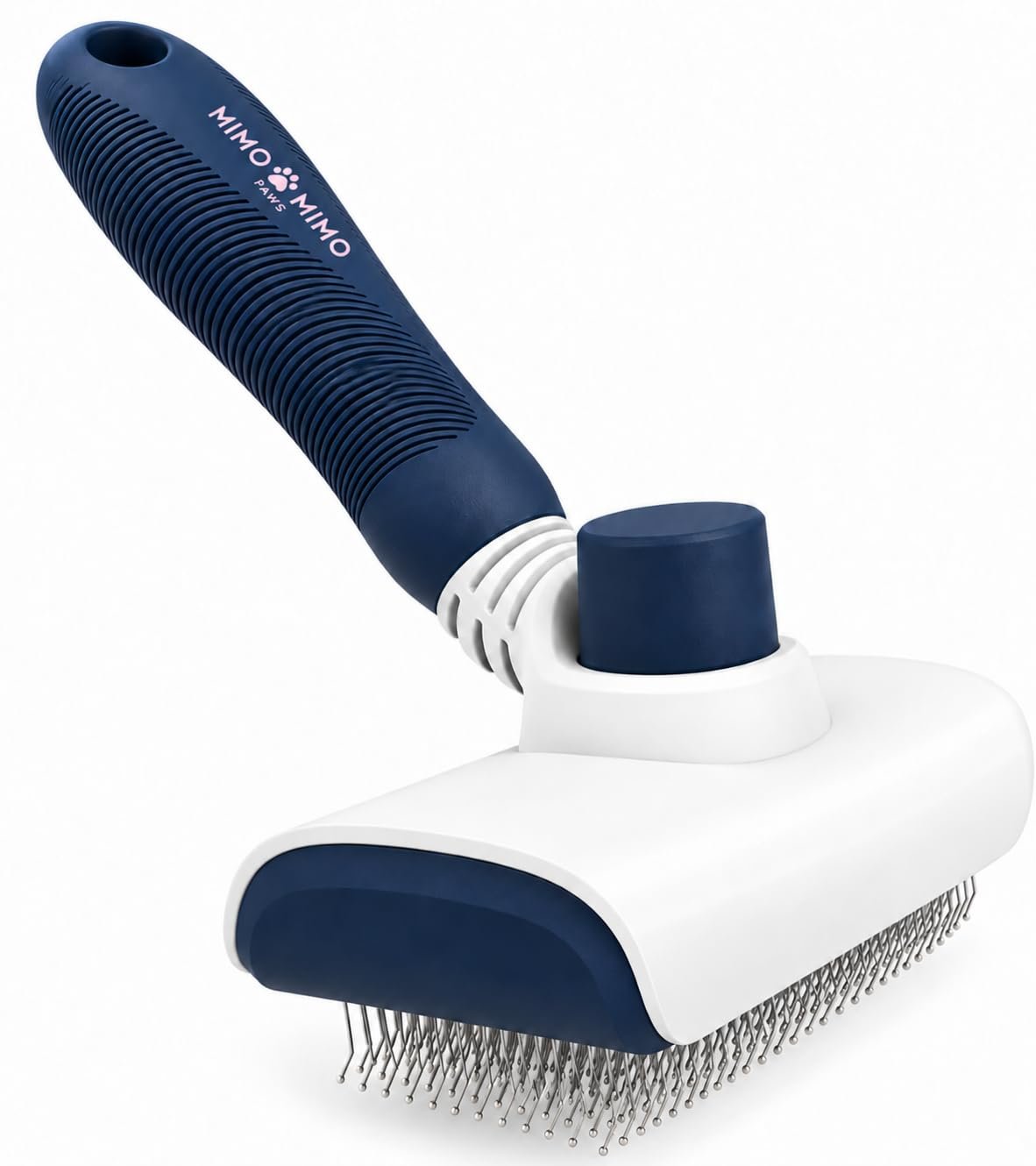 Slicker Brush for Dogs & Cats, Self-Cleaning Flexible Neck Dog Grooming Brush for Shedding & Detangling, Rounded Tips for Sensitive Skin, Short & Long Hair