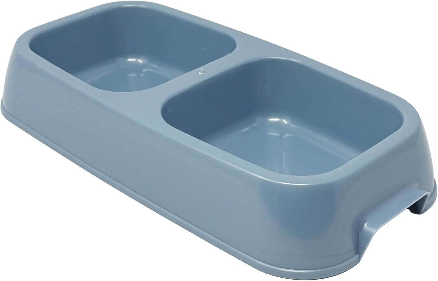 Van Ness Pet Lightweight Medium Double Dish Feeder For Cats And Dogs, 42 OZ Capacity,Blue