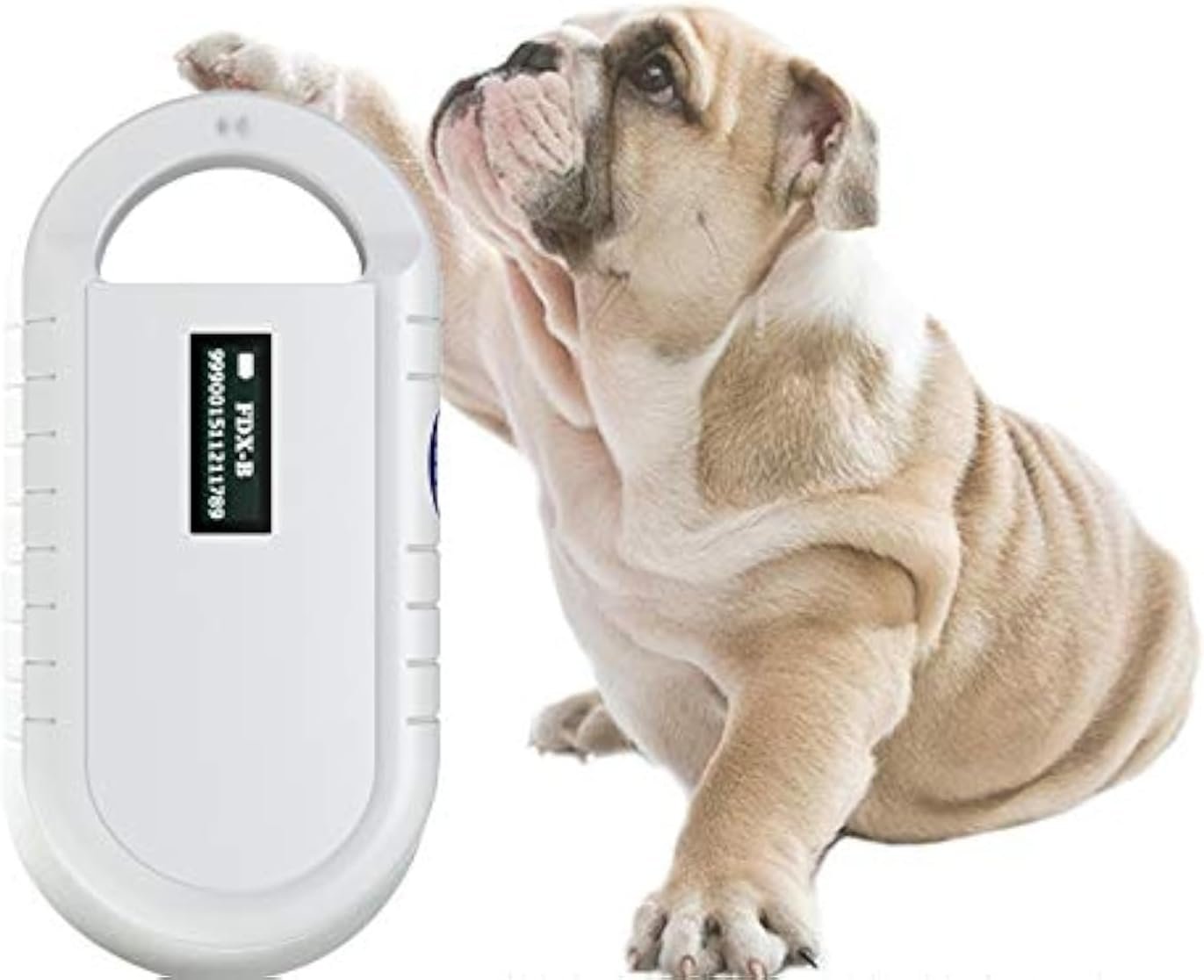 Pet ID Microchip Scanner,Universal Portable Handheld Animal Chip RFID Reader with Backlight Screen,History Data,for 134.2K FDXB Tags,Supports ISO 11784/11785,FDXB,ID64 RFID