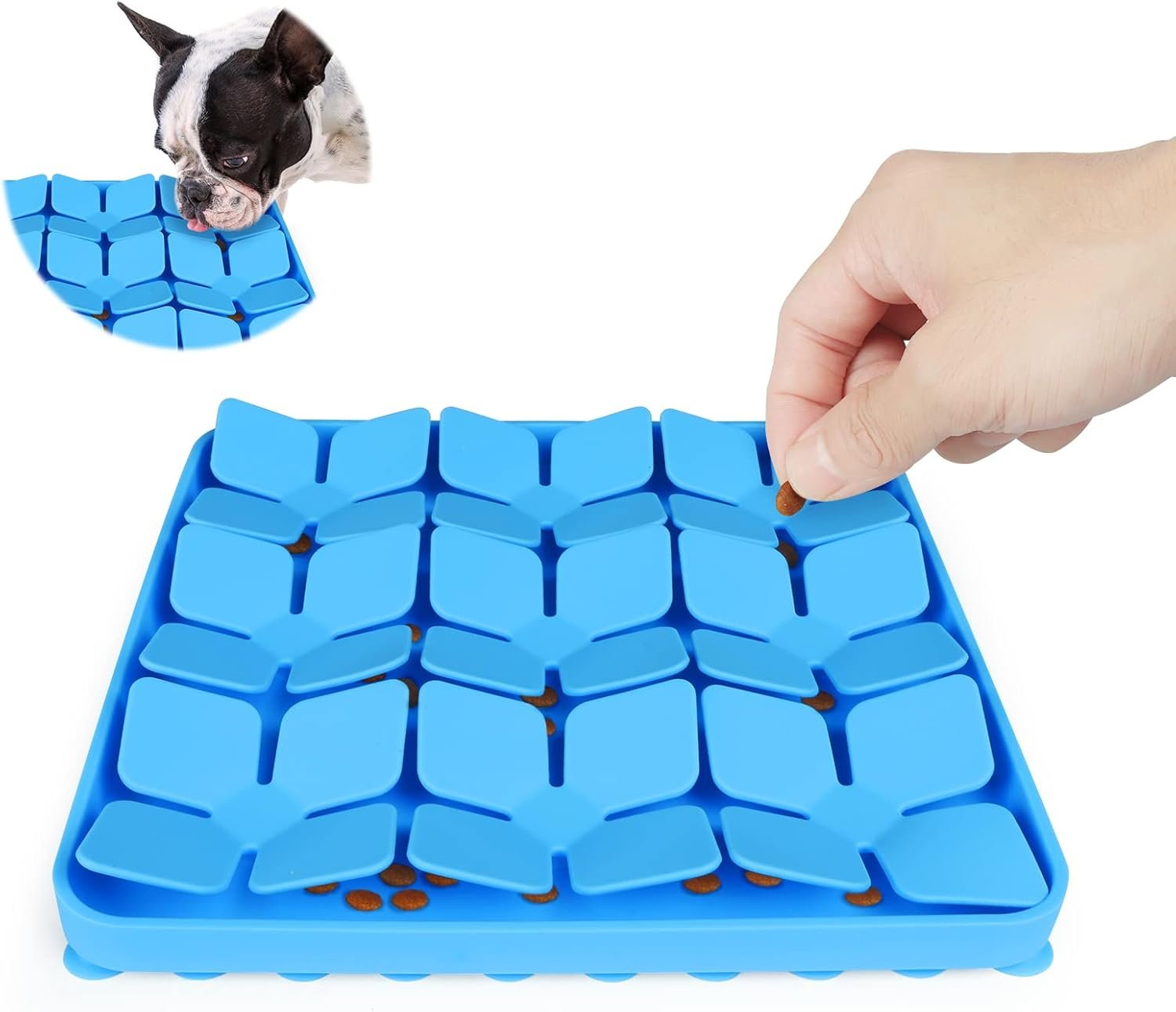 Snuffle Mat for Dogs,Silicone Interactive Dog Mat No Hurt for Dog’s Nose for Smell Training and Slow Eating,Encourages Natural Foraging Skills and Stress Relief for Dog Mental Stimulation Toys