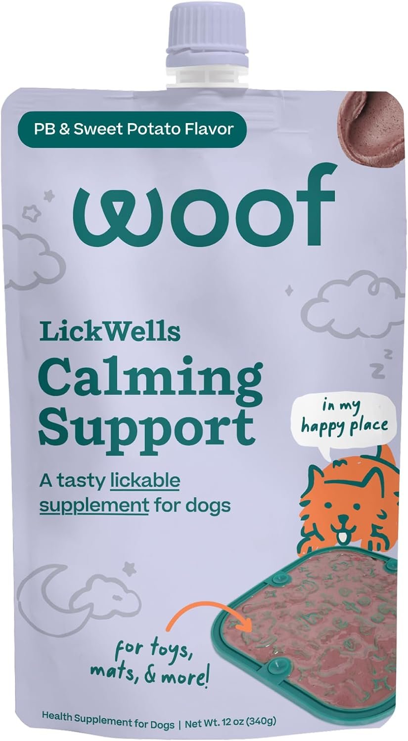 WOOF LickWells Calming Support Dog Lick Mat Spread, 12 oz