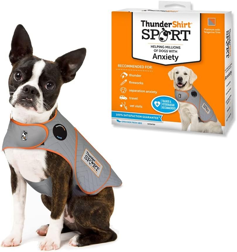 ThunderShirt for Dogs Calming Anxiety Vest, X Small, Platinum Sport