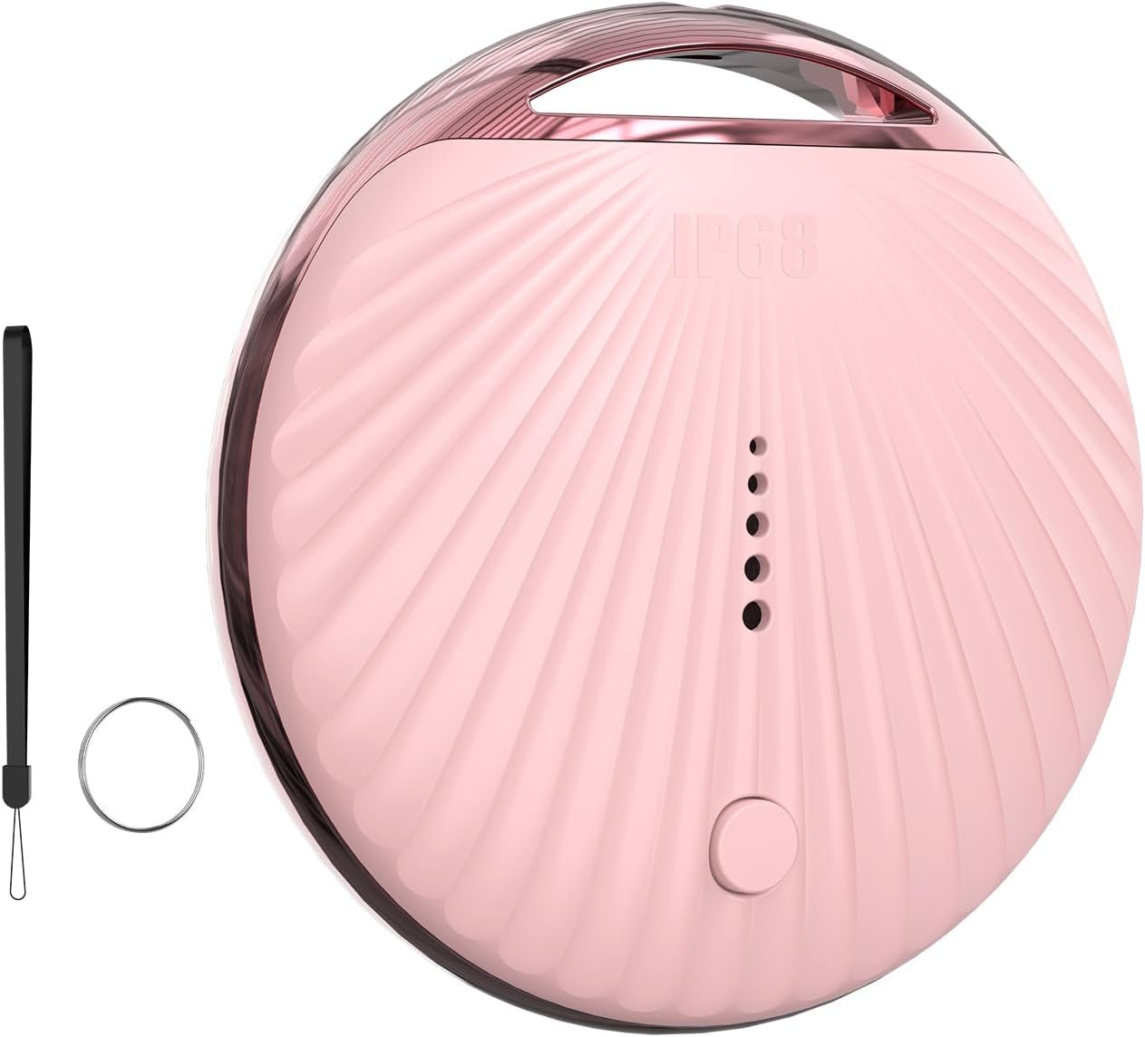 Air Tracker Tag, [MFi Certified] Smart Tag, Pet Bluetooth Tracker for Apple Find My, IP68 Waterproof,Replaceable Battery, Key Finder and Item Locator for Keys, Bags, Pets, Wallet-Pink