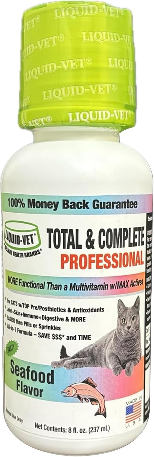LIQUID-VET 10-in-1 Cat Wellness – Glucosamine, Cranberry & Prebiotics