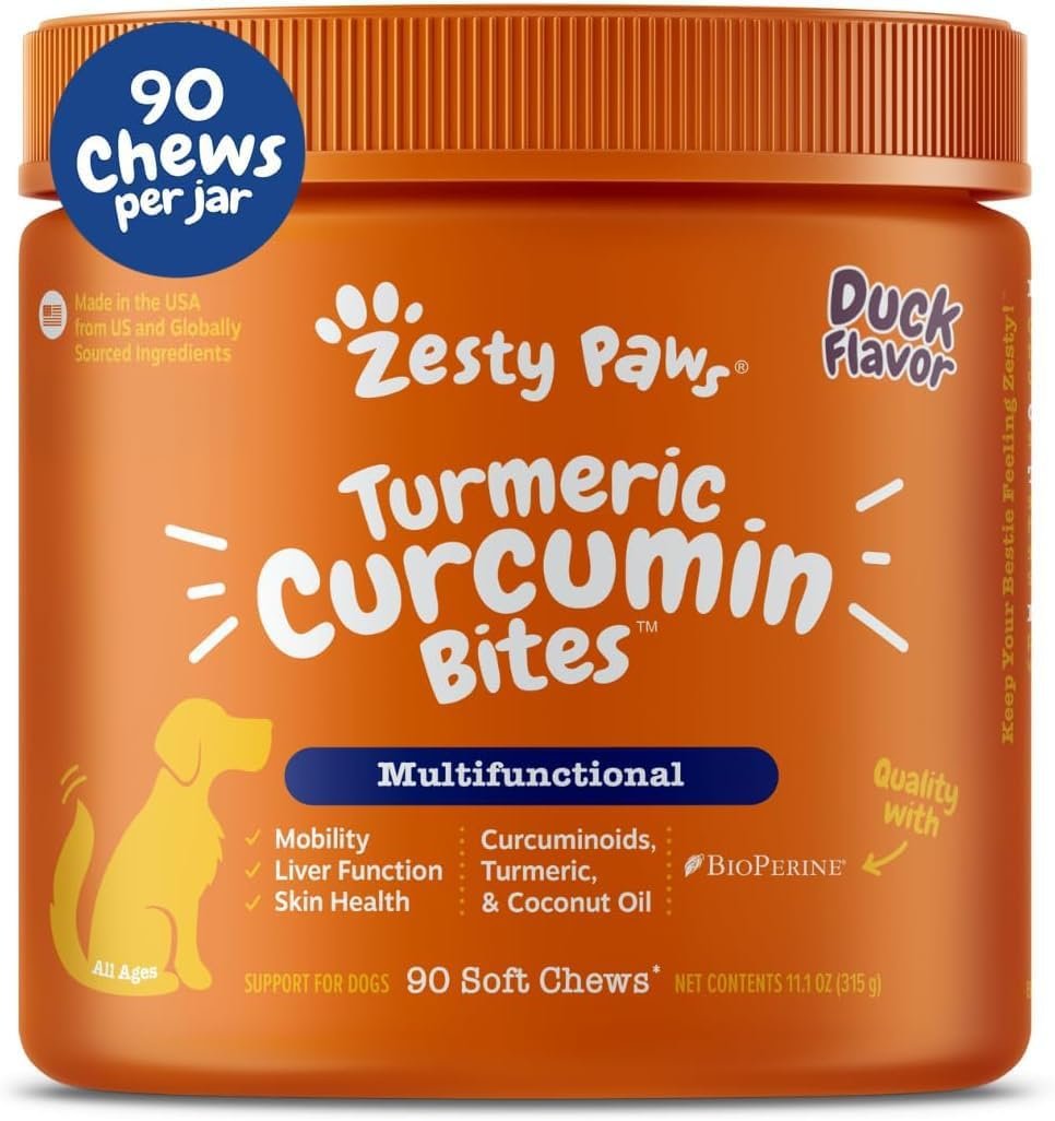 Zesty Paws Turmeric Dog Joint Supplement – Joint Supplement for Dogs 90Ct