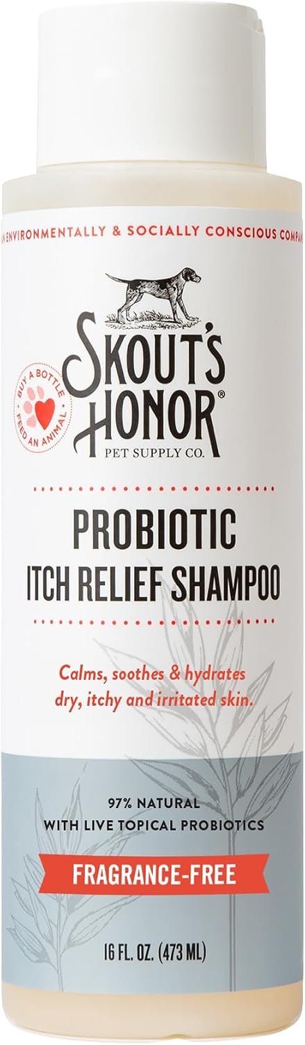 SKOUT’S HONOR Probiotic Itch Relief Shampoo for Dogs, 16 oz