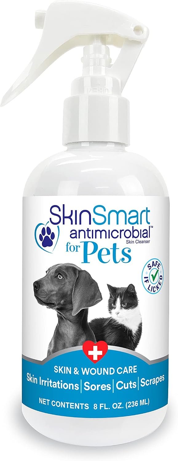 SkinSmart Antimicrobial Wound Care for Pets, Hypochlorous Acid Spray, 8 oz