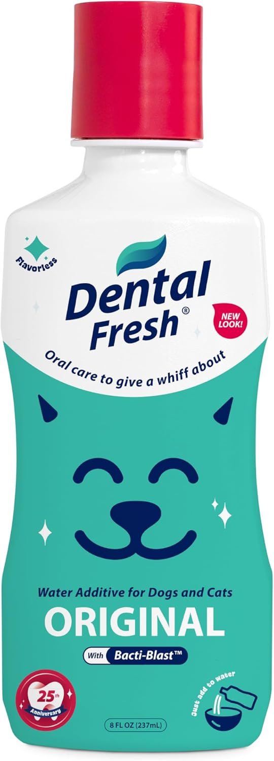 Dental Fresh Water Additive for Dogs & Cats, Flavorless, 8 fl oz