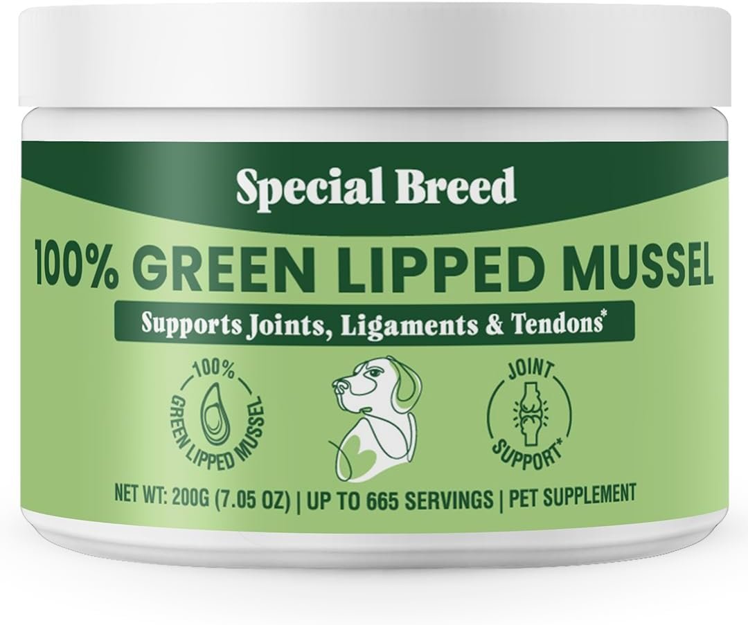 Special Breed Green Lipped Mussel Powder for Dogs & Cats – 100% New Zealand Green Lipped Mussels – 200 Grams – 665 Servings