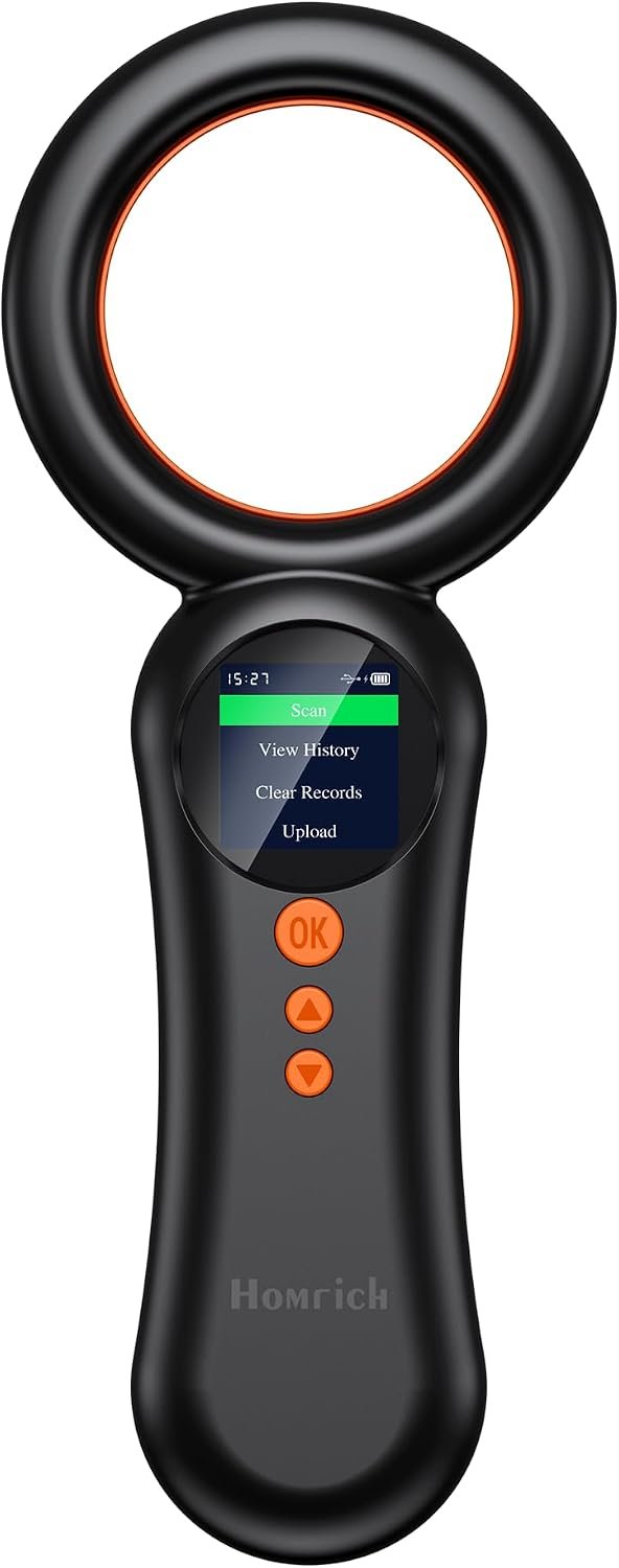Pet Microchip Scanner, Supports ISO11784/85/FDX-B/EMID, 500 Storage