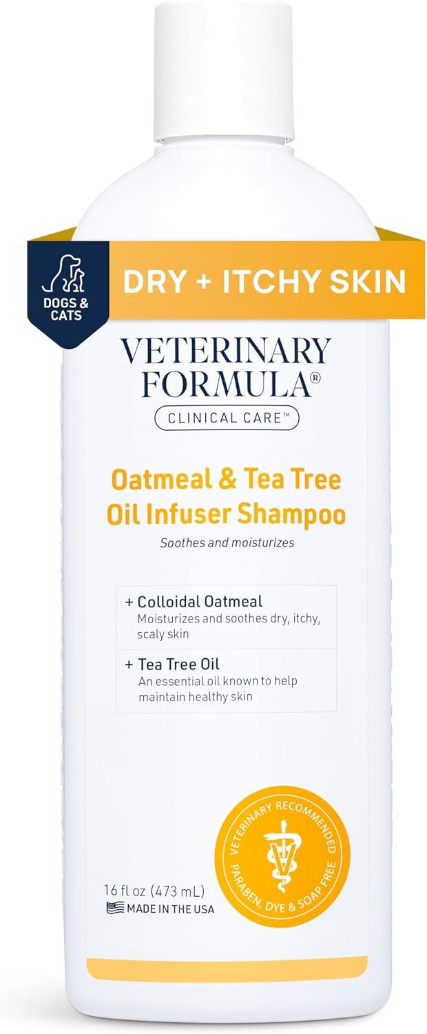 Veterinary Formula Clinical Care Oatmeal & Tea Tree Dog Shampoo, 16 oz
